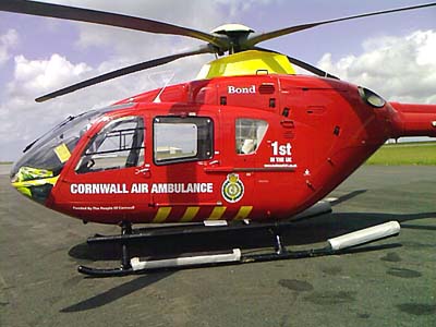 Cornwall Air Ambulance Eurocopter Ec135 Helicopter