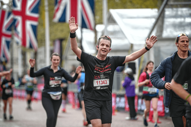 Jamie Denton Running In London Marathon