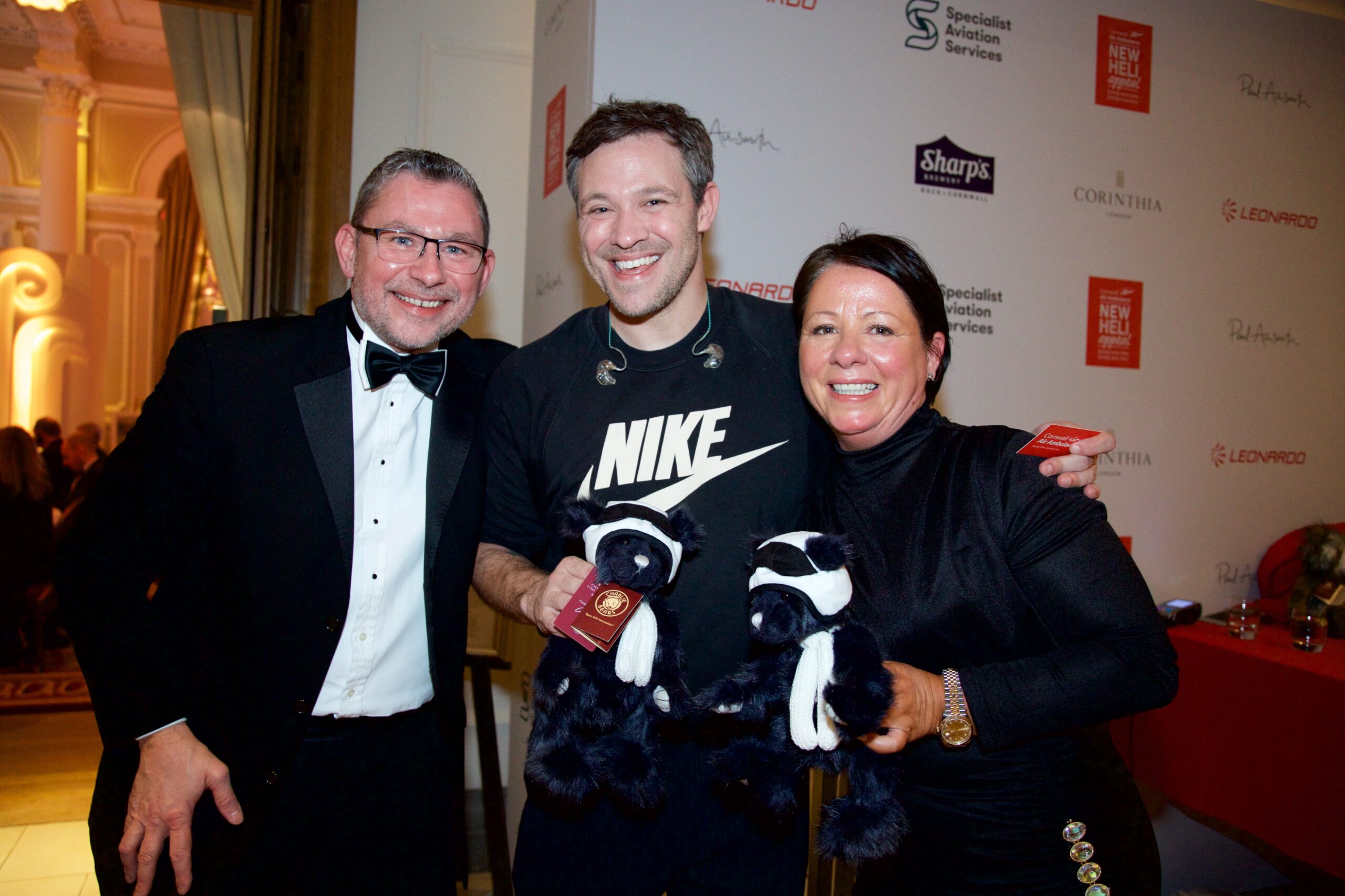 Will Young with the winning bidders of exclusive backstage tickets to his show scaled