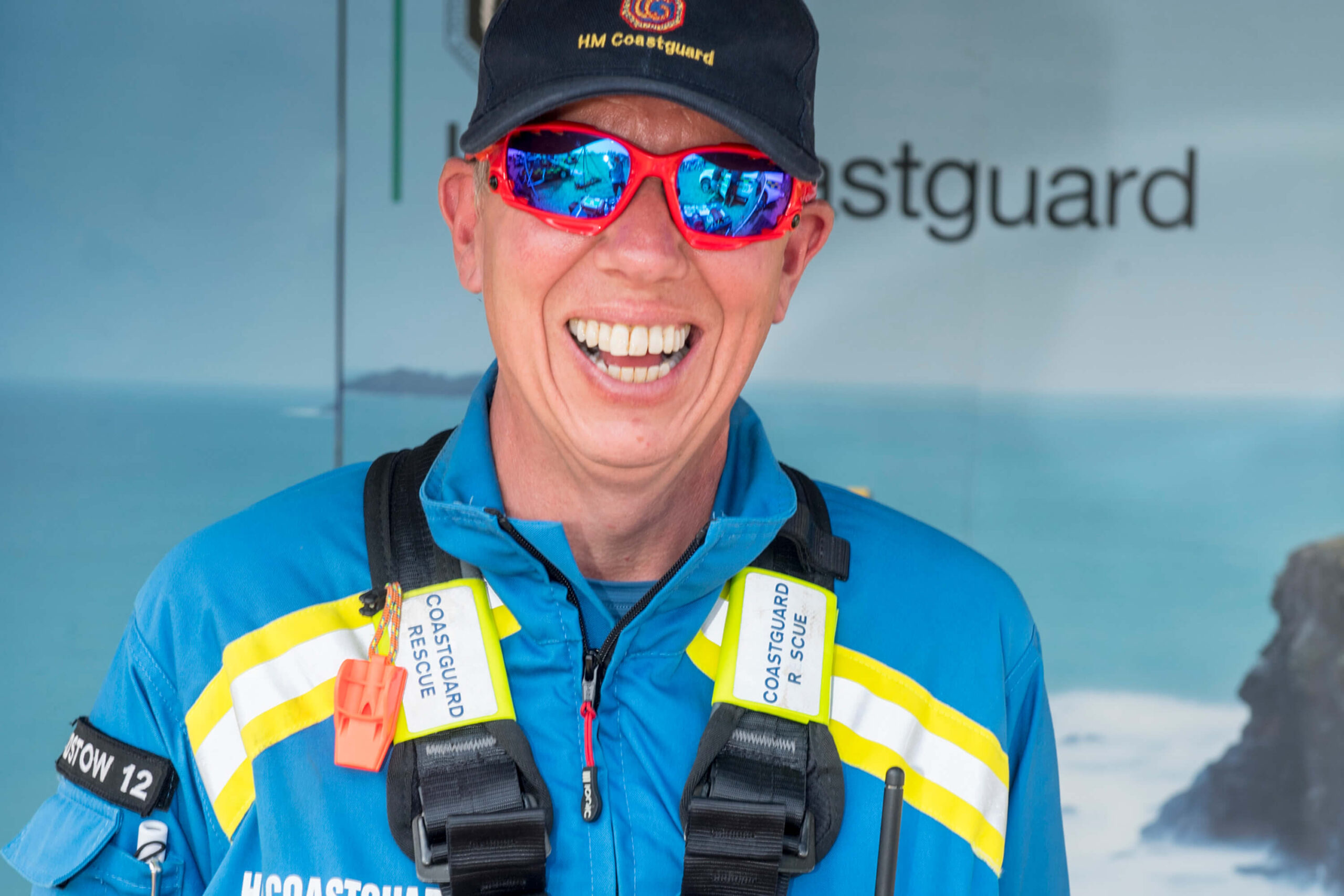 Helifest Coastguard - man smiling into camera