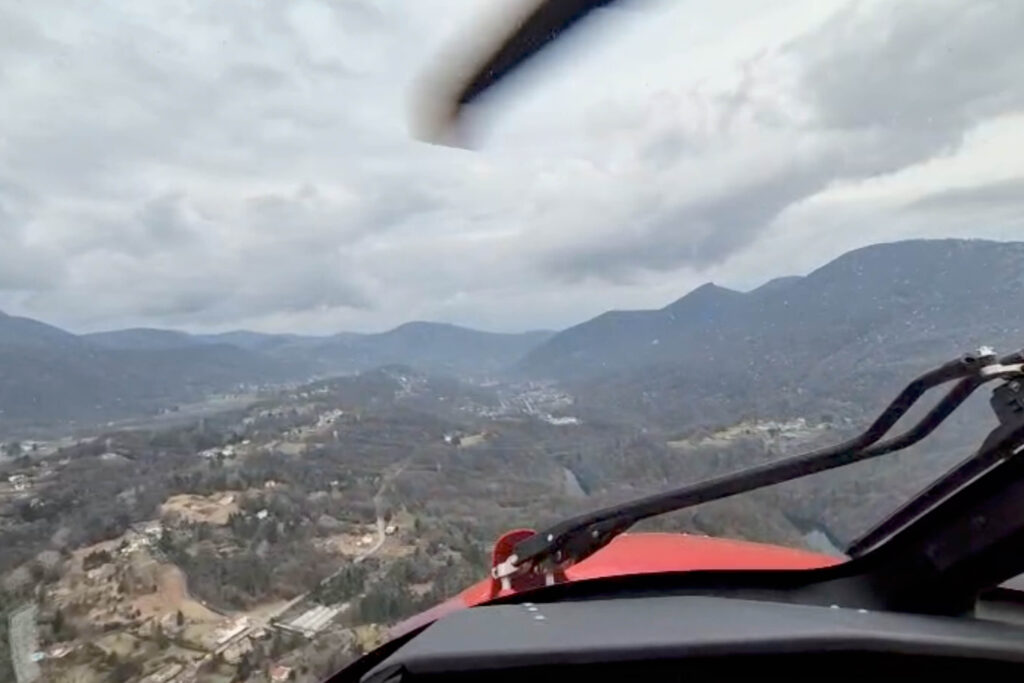 Ferry Flight Aw169 Helicopter G Cnll Over Mountains