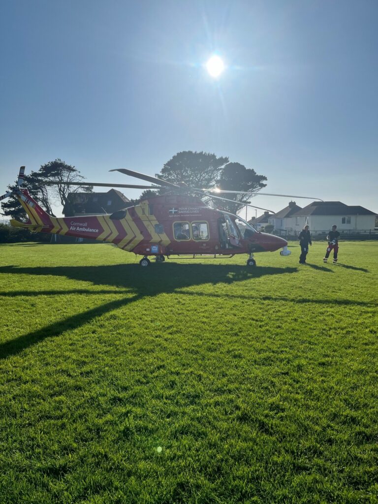 Heli On Scene At Alfie's Incident