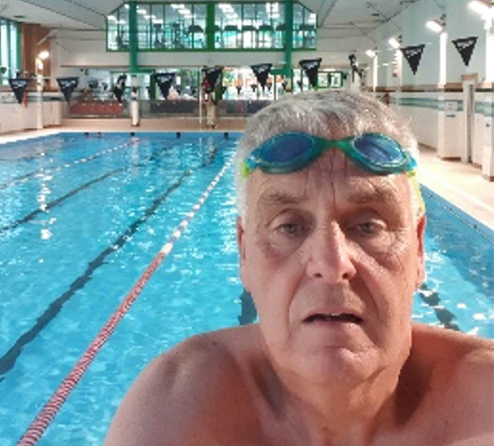 John Griffin Supporter in a swimming pool