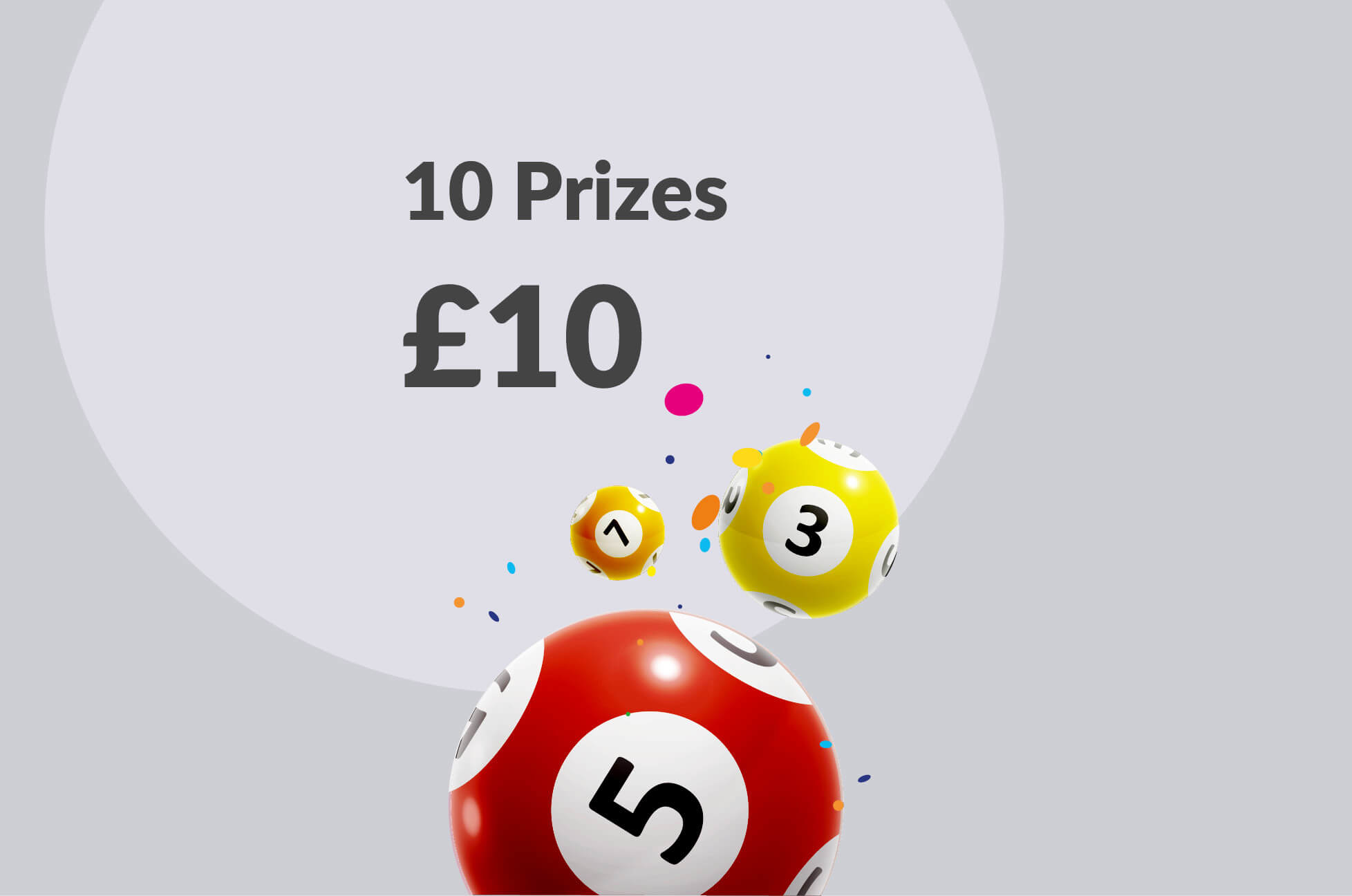 a lottery balls with numbers on them 10 prizes