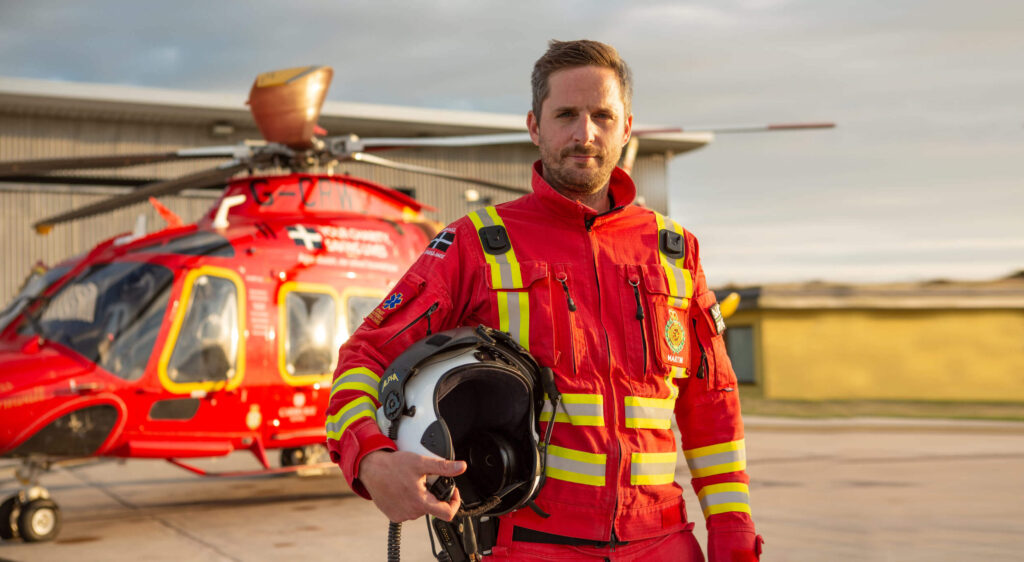 Paramedic Martin In Front Of The Helicopter1