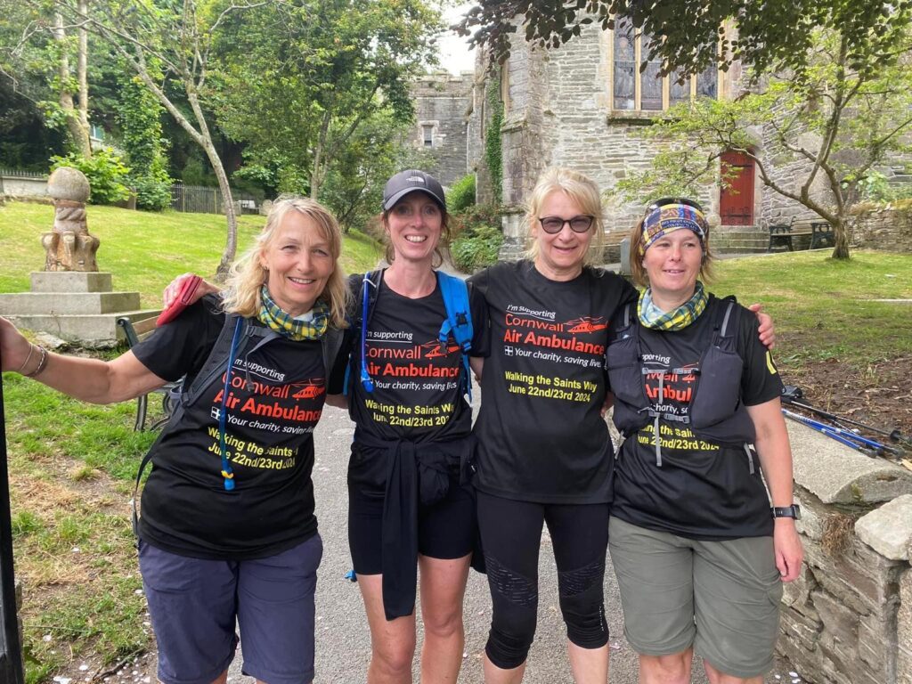 a group of women wearing matching t-shirts for Cornwall Air Ambulance